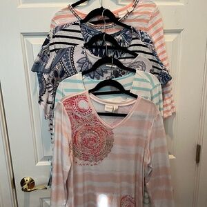 Lot of 5 Chicos Tops Size 2